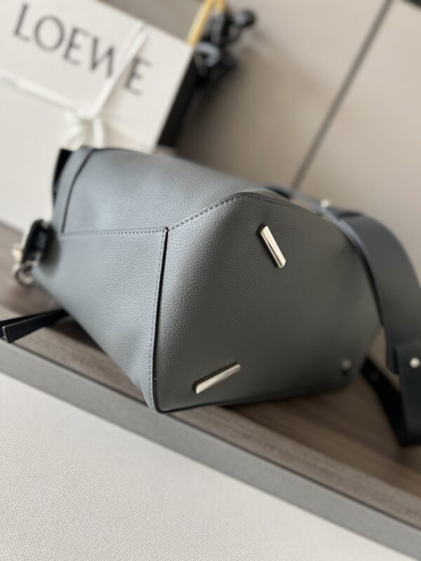 Celine Loewe Satin Cow Leather Puzzle Large Handbag - Gray 41463 - Image 3