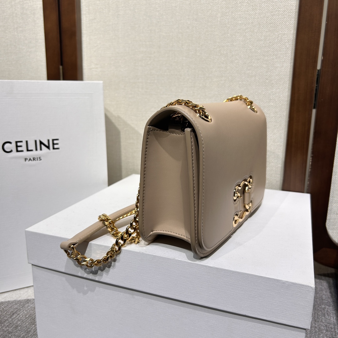 Chloe Medium Triomphe Frame Cow Leather Shoulder Bag - Cream 35202 - Image 5