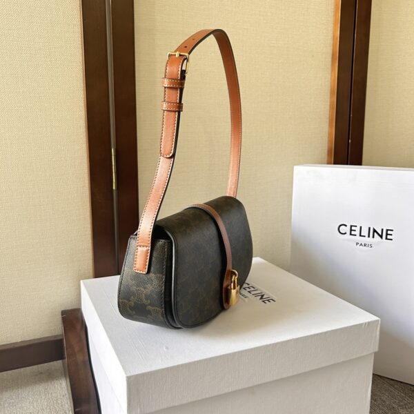 Celine Tabou Clutch Small Handbag - Brown 89138 - Image 5
