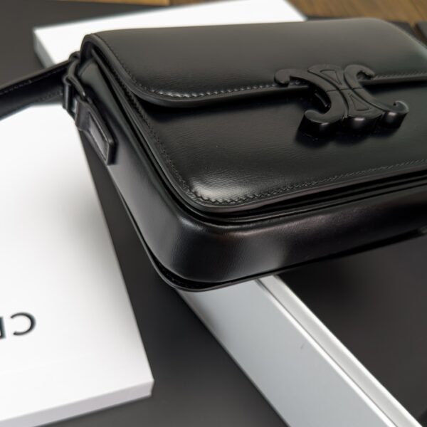 Celine Teen Triomphe Calfskin Handbag - Black 43443 - Image 3