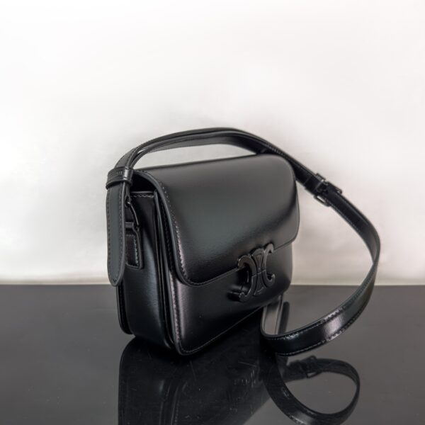 Celine Teen Triomphe Calfskin Handbag - Black 43443 - Image 5