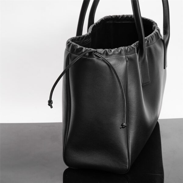 Celine Cabas Triomphe Tote Drawstring Bag - Black 72477 - Image 4
