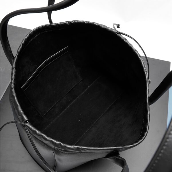 Celine Cabas Triomphe Tote Drawstring Bag - Black 72477 - Image 3