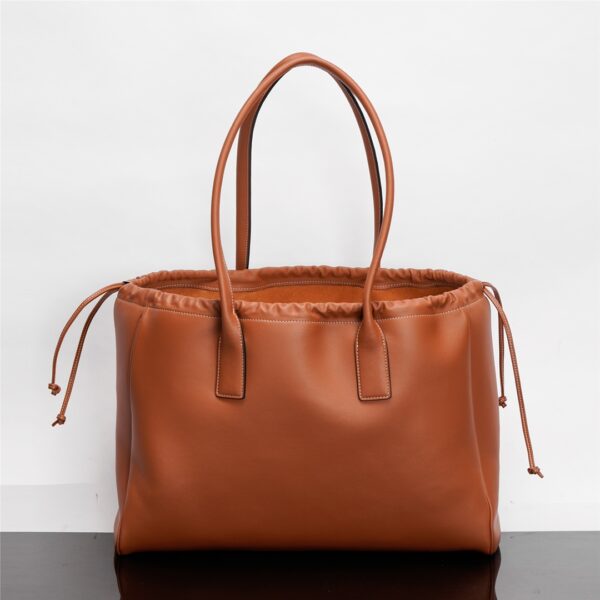 Celine Cabas Triomphe Tote Drawstring Bag - Orange 47369 - Image 5