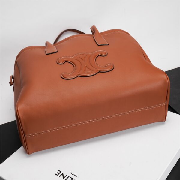 Celine Cabas Triomphe Tote Drawstring Bag - Orange 47369 - Image 4