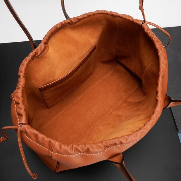 Celine Cabas Triomphe Tote Drawstring Bag - Orange 47369 - Image 2