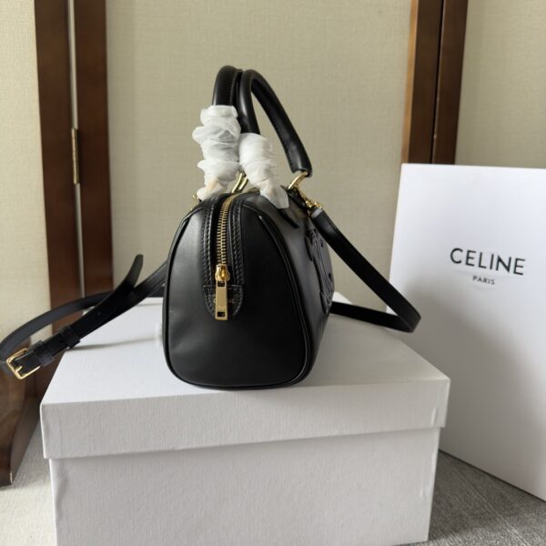 Celine Arc De Triomphe Small Boston Pillow Bag - Black 30977 - Image 5