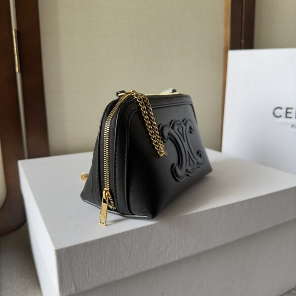 Celine Arc De Triomphe Shell Bag - Black 56254 - Image 5