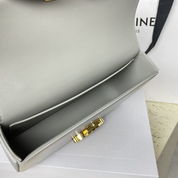 Celine Chain Underarm Triomphe Canvas Bag - Gray 18029 - Image 2