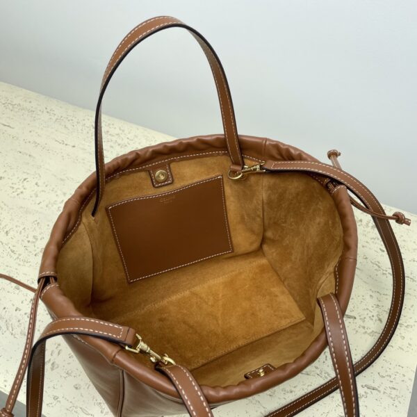 Celine Cabas Triomphe Small Drawstring Bag - Brown 66638 - Image 5
