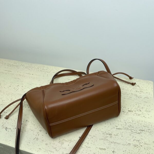 Celine Cabas Triomphe Small Drawstring Bag - Brown 66638 - Image 4