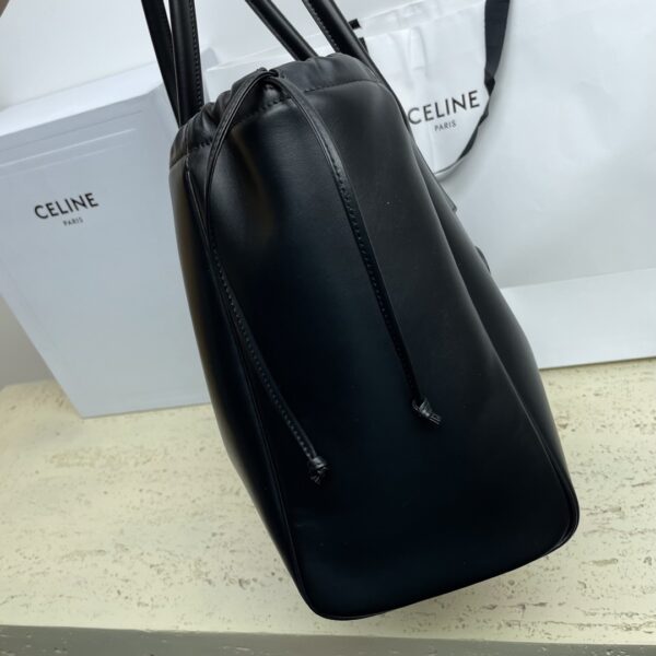 Celine Cabas Triomphe Tote Drawstring Bag - Black 58835 - Image 2