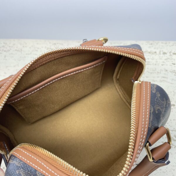 Celine Triomphe Canvas Logo Printed Boston Bag 85634 - Image 4