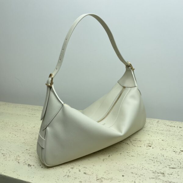 Celine Romy Medium Soft Cow Leather Handbag - White 19305 - Image 5