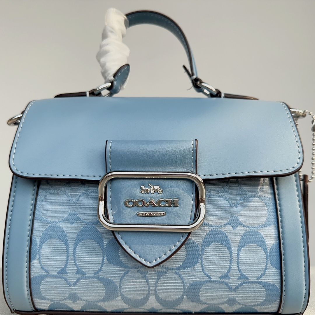 Coach Morgan Tophandle Long Shoulder Strap Handbag - Blue 34604 - Image 2