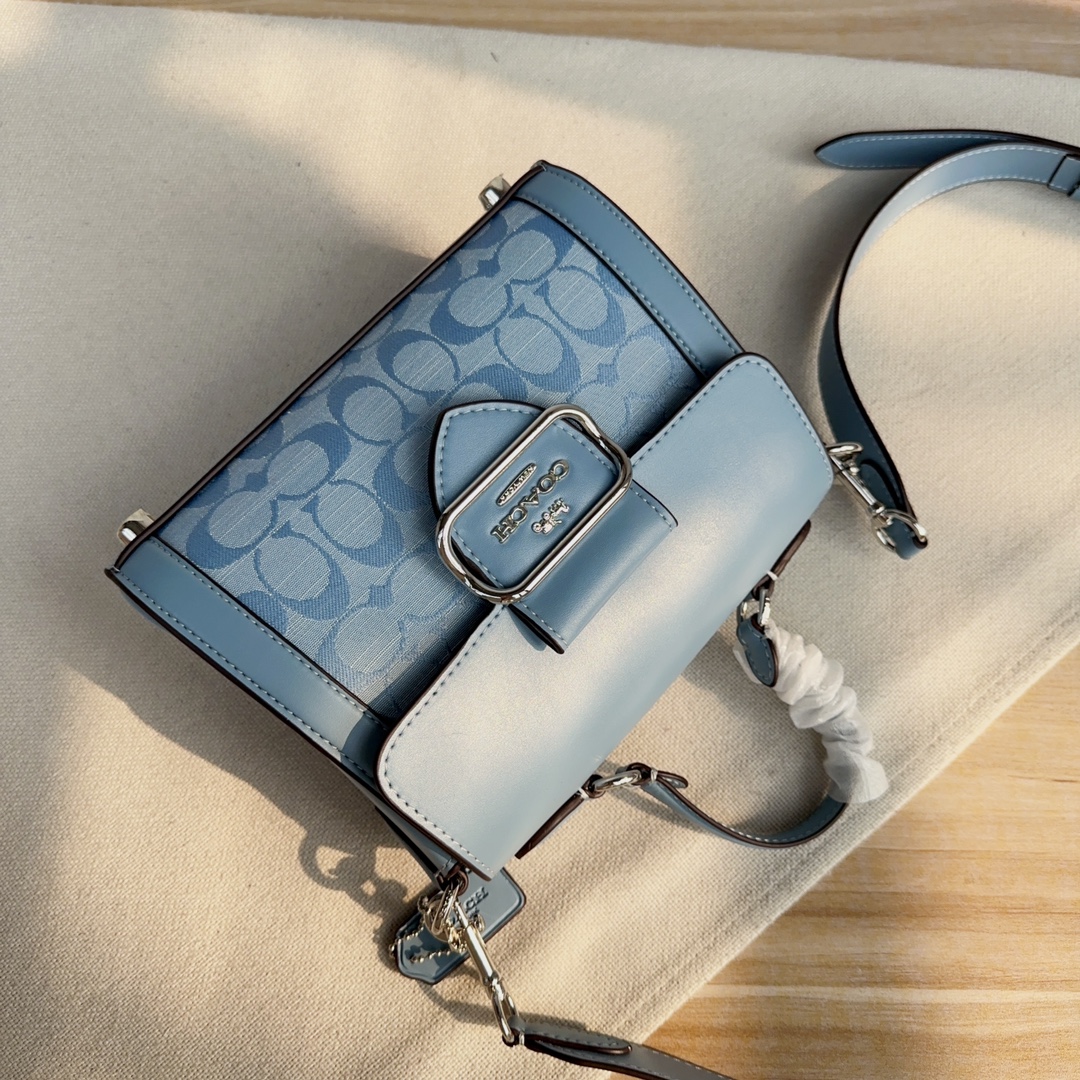 Coach Morgan Tophandle Long Shoulder Strap Handbag - Blue 34604 - Image 3