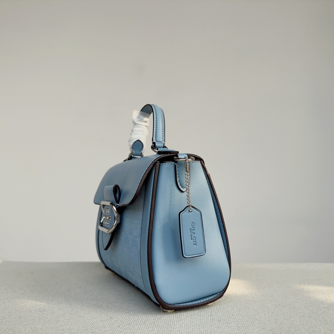 Coach Morgan Tophandle Long Shoulder Strap Handbag - Blue 34604 - Image 5