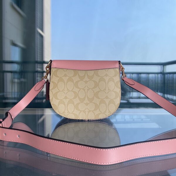 Coach Ole Women’s Classic Logo Canvas Kleo Shoulder Bag - Pink 91649 - Image 5