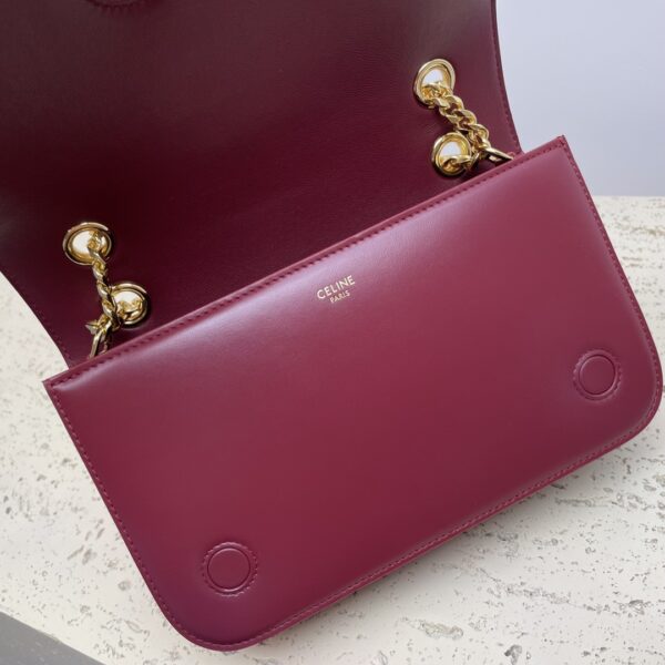 Celine Arc De Triomphe Chain Bag - Maroon 28119 - Image 4