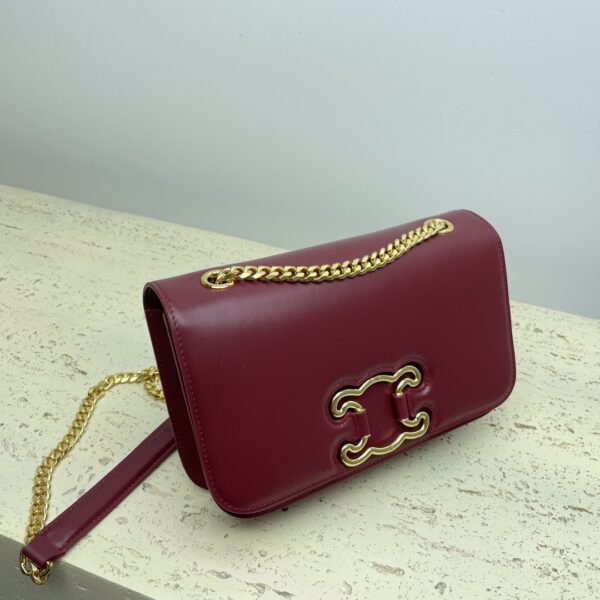 Celine Arc De Triomphe Chain Bag - Maroon 28119 - Image 2