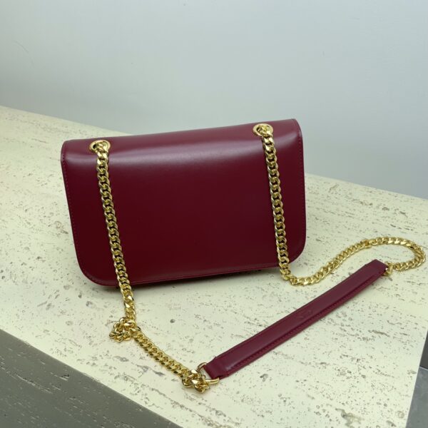 Celine Arc De Triomphe Chain Bag - Maroon 28119 - Image 3