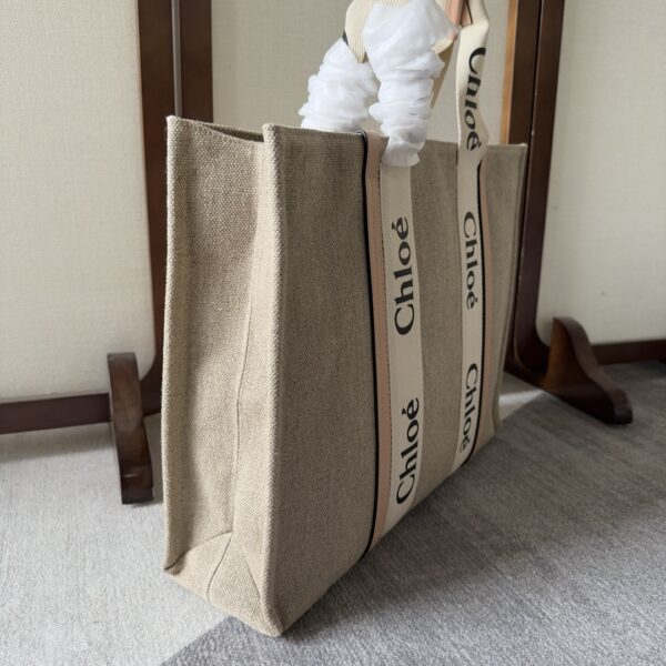 Chloe Woody Large Tote Bag - Cream 88162 - Image 5
