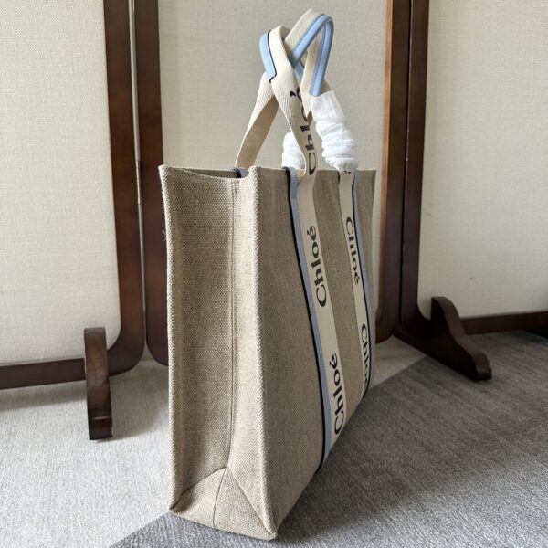 Chloe Woody Large Tote Bag - Light Blue 59095 - Image 5