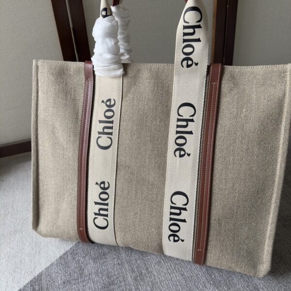 Chloe Woody Large Tote Bag - Brown 89565 - Image 3