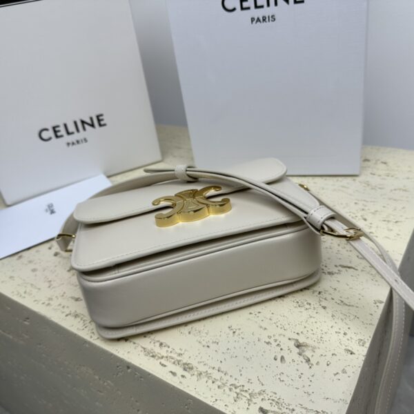 Celine Teen Triomphe Calfskin Handbag - Light Gray 14941 - Image 3