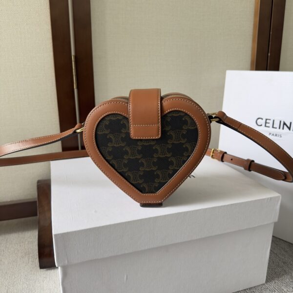 Celine Tambour Heart-shaped Handbag 67151 - Image 4