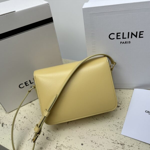 Celine Teen Triomphe Calfskin Handbag - Golden 25543 - Image 4