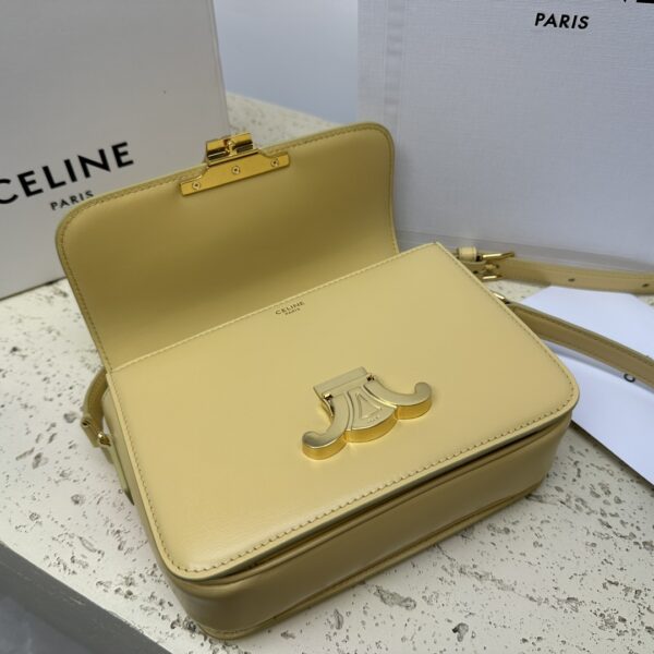 Celine Teen Triomphe Calfskin Handbag - Golden 25543 - Image 3