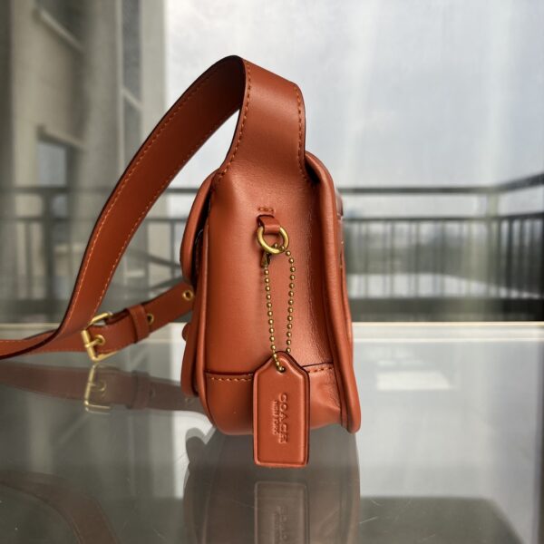 Coach Tabby 19 Leather Messenger Bag - Brown 89179 - Image 3