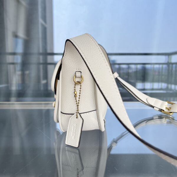Coach Tabby 19 Leather Messenger Bag - White 39011 - Image 4