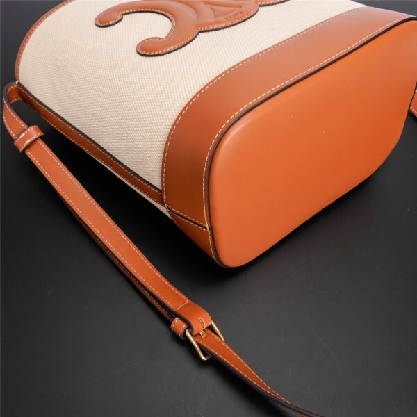 Celine Cuir Triomphe Small Smooth Cow Leather Bucket Bag 22117 - Image 3