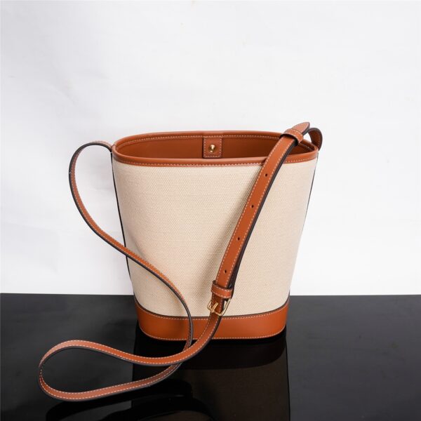 Celine Cuir Triomphe Small Smooth Cow Leather Bucket Bag 22117 - Image 4