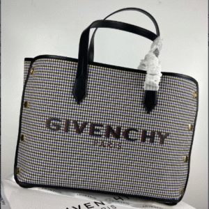 Givenchy G Family Bond Houndstooth Tote Bag - Black 35929