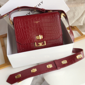 Givenchy Eden Bag Medium Crocodile Pattern Shoulder Bag - Red 32559