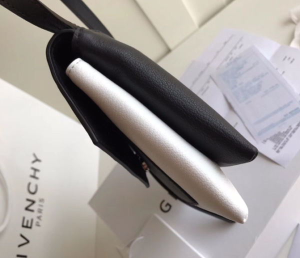 Givenchy Duetto Color Block Crossbody Bag - Black/White 93362 - Image 4