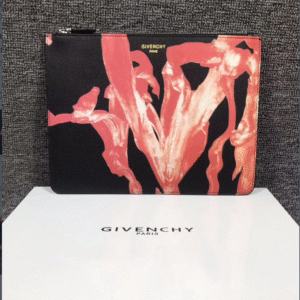 Givenchy Genuine Leather Handbag - Black/Red 86180
