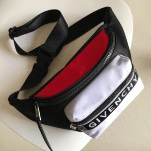 Givenchy Small Zippered Pocket Waist Bag - White/Red 97630