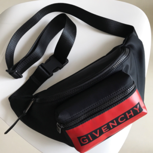 Givenchy Small Zippered Pocket Waist Bag - Red/Black 19796