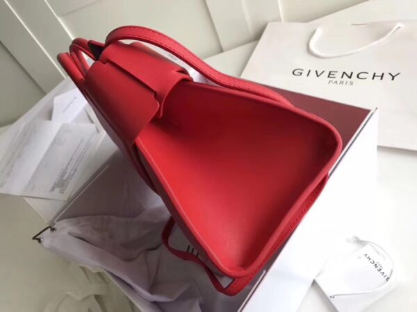 Givenchy Horizon Plain Smooth Leather Handbag - Red 60733 - Image 4