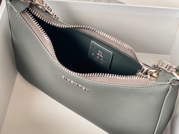 Givenchy Moon Cut Small Armpit Bag - Dark Gray 93976 - Image 5