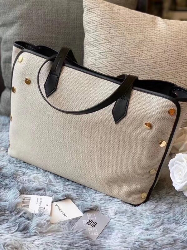 Givenchy Bond Canvas Shopping Bag - Black 31982 - Image 5