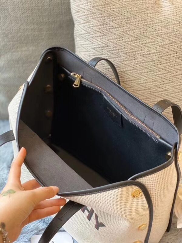 Givenchy Bond Canvas Shopping Bag - Black 31982 - Image 4