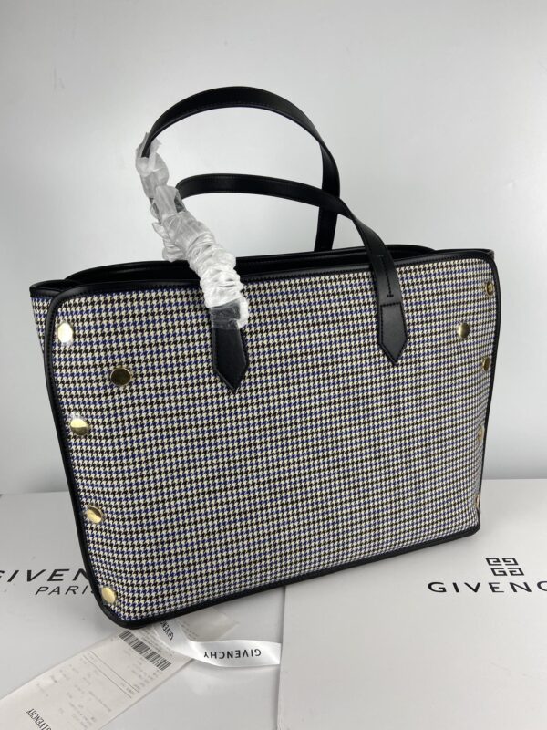 Givenchy G Family Bond Houndstooth Tote Bag - Black 35929 - Image 5