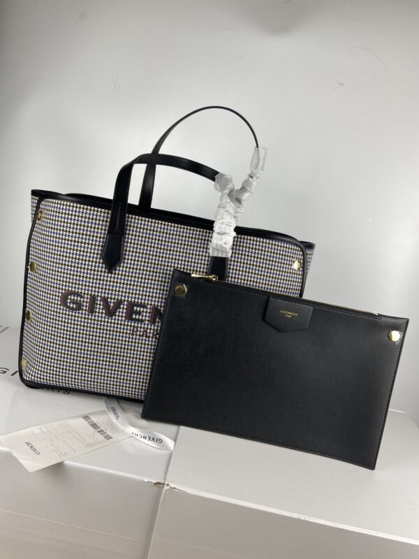 Givenchy G Family Bond Houndstooth Tote Bag - Black 35929 - Image 3