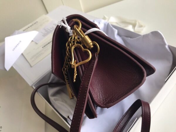 Givenchy Gv3 Diamond Series Small Handbag - Maroon 89242 - Image 4