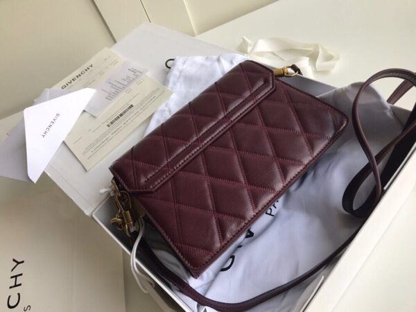 Givenchy Gv3 Diamond Series Small Handbag - Maroon 89242 - Image 3